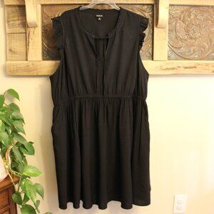 Torrid Black Sleeveless Dress with Elastic Waist Band and Pockets size 3X
